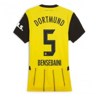 Camiseta Borussia Dortmund Ramy Bensebaini #5 Primera Equipación Replica 2024-25 para mujer mangas cortas